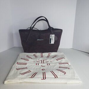 New Petite Penne Tote Suede Amarone - MSRP $695